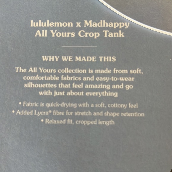 Lululemon X Madhappy all yours Crop Top - Picture 7 of 8
